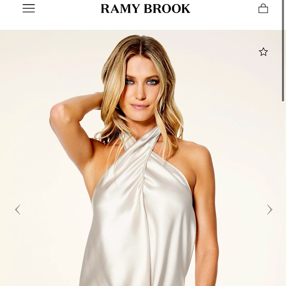 [NWOT] RAMY BROOK “Harriet” Navy multi-way SILK tank/halter top